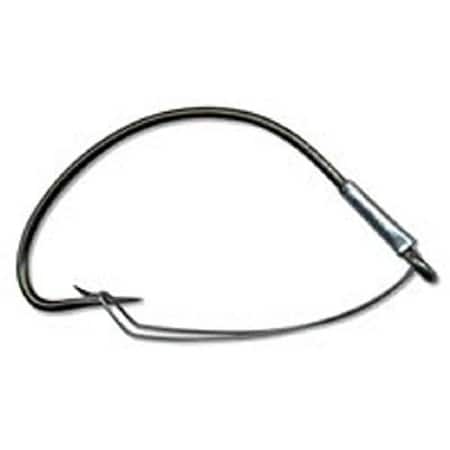 Mustad Classic Worm Hook, Size 40, Wide Gap, Ringed Eye, Bronze, 2PK W37140-4/0-2